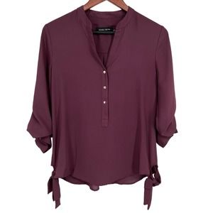 Ivanka Trump Womens Size Small Maroon Blouse Shirt Top Business Formal Work